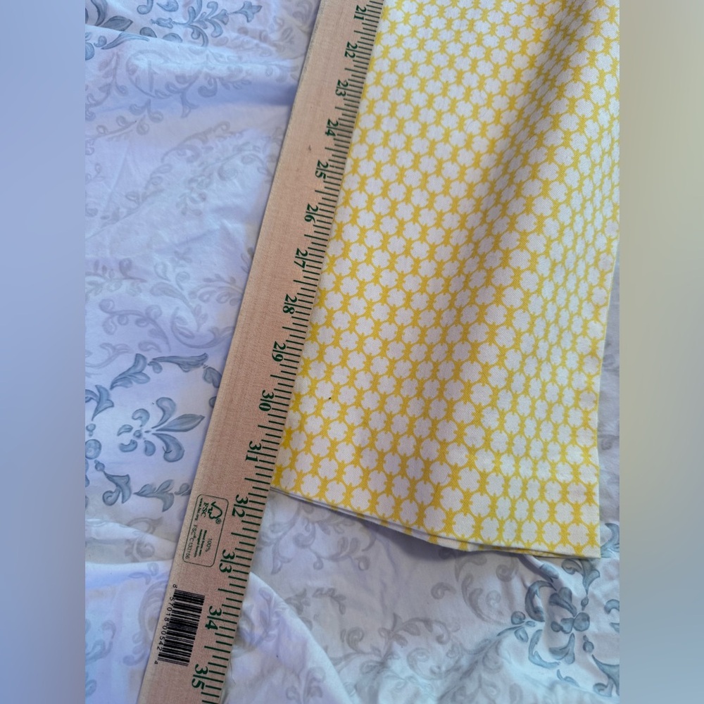J. Crew Yellow White City Fit Stretch Cropped Pant Womens‎ size 6 - Picture 11 of 12